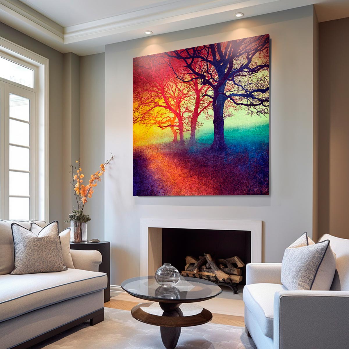 Large Brushed Aluminium Print